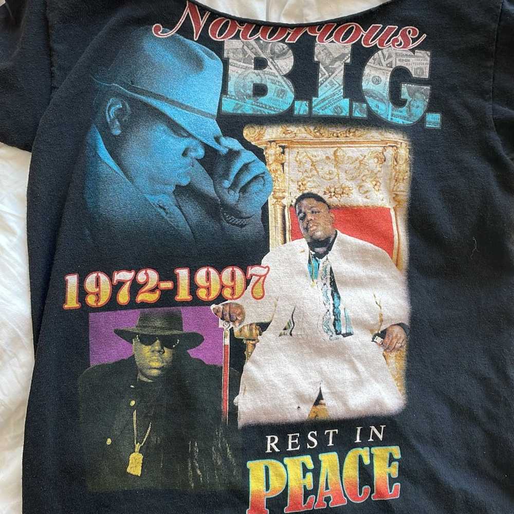 RARE! Vintage memorial Notorious BIG off the shou… - image 3