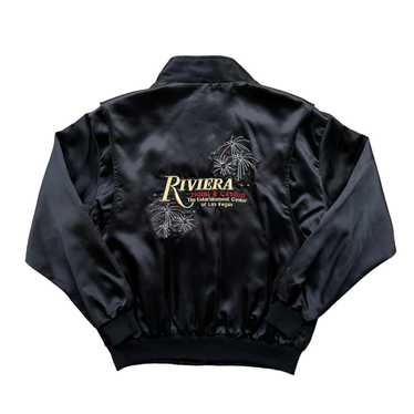 80s The Riviera hotel and casino satin jacket med… - image 1