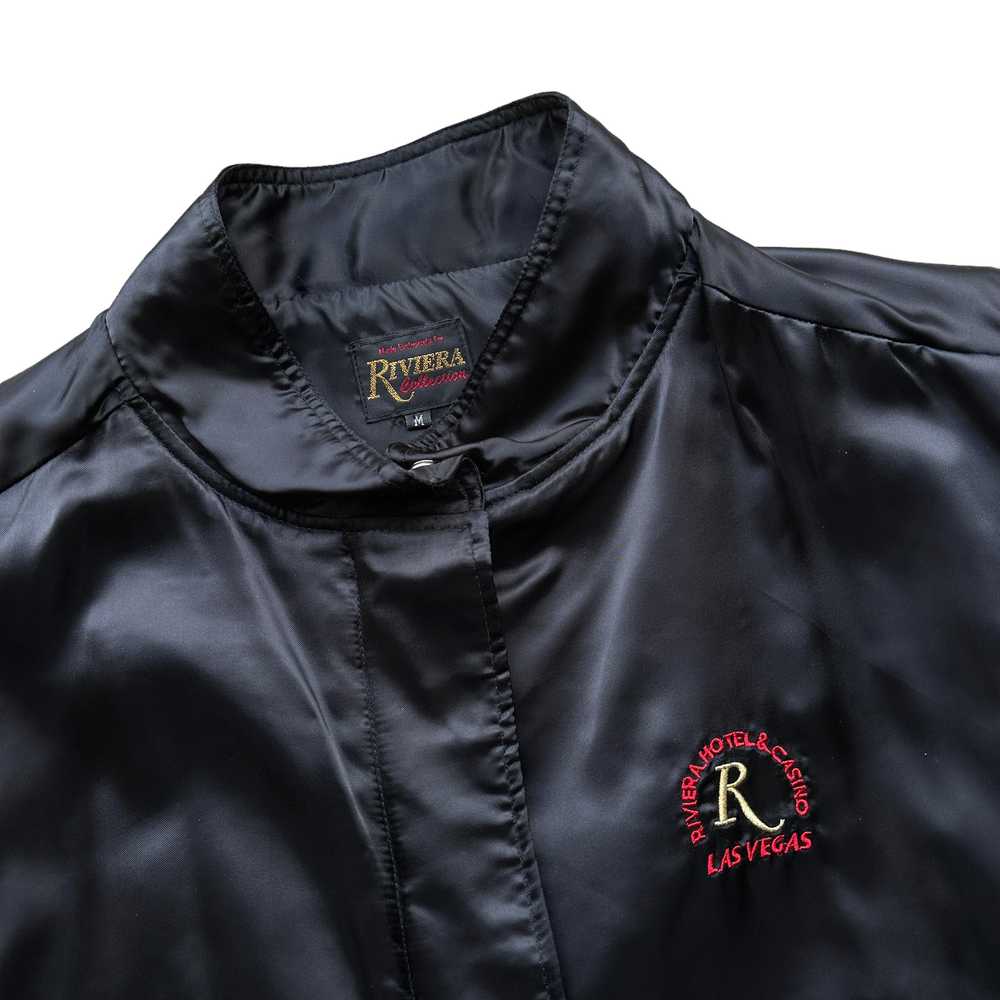 80s The Riviera hotel and casino satin jacket med… - image 3