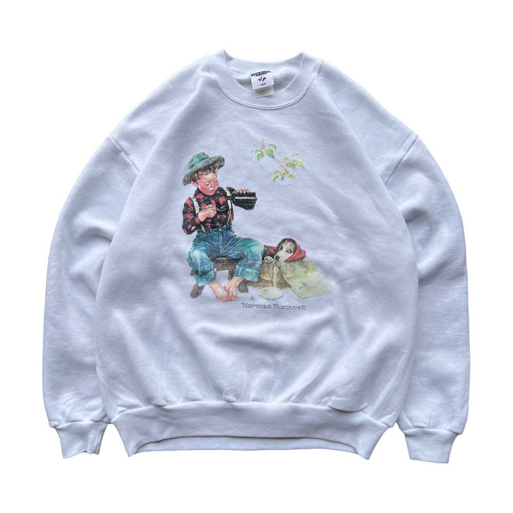 90s Norman Rockwell Puppy Love Sweatshirt XL - image 1