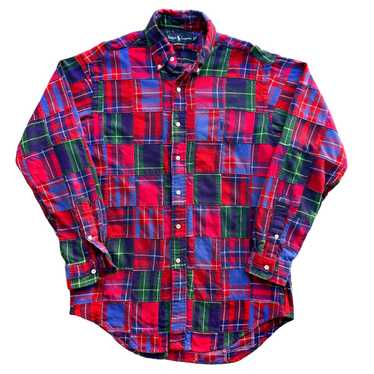 Polo ralph lauren patchwork shirt medium - image 1