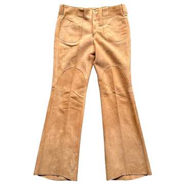 70s JJ Made in canada🇨🇦 suede leather pants 36/… - image 1