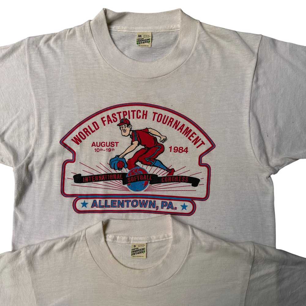 80s Fast pitch allentown tee - size S, M - image 2