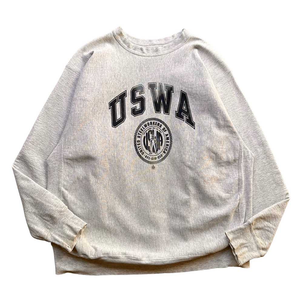 90s Steelworkers union heavyweight sweatshirt L/XL - image 1