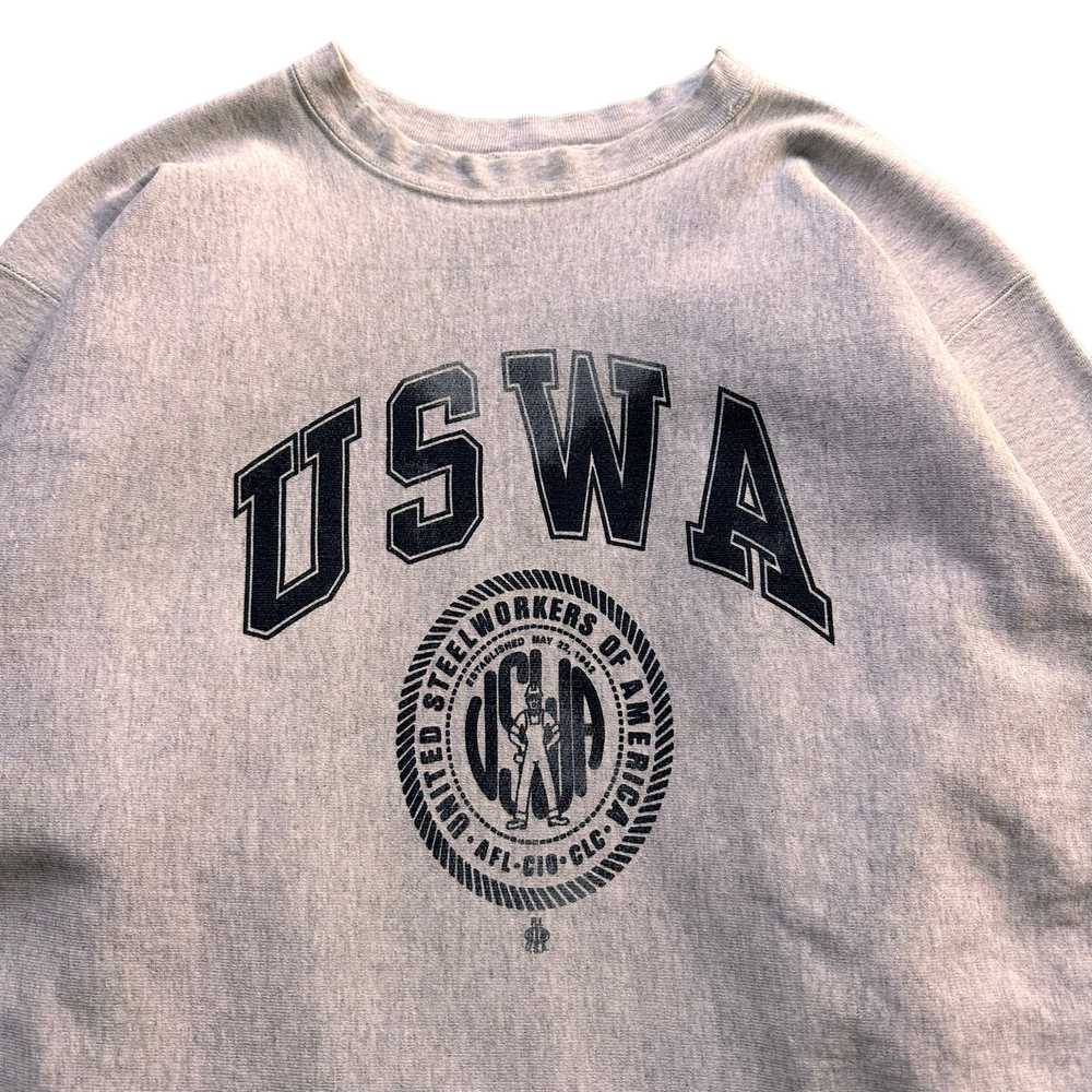 90s Steelworkers union heavyweight sweatshirt L/XL - image 2