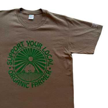 80s Organic farmer tee large