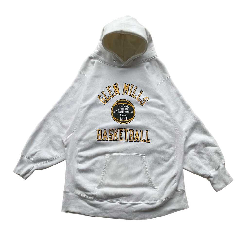 80s Glenn mills basketball hooded sweatshirt. lar… - image 1