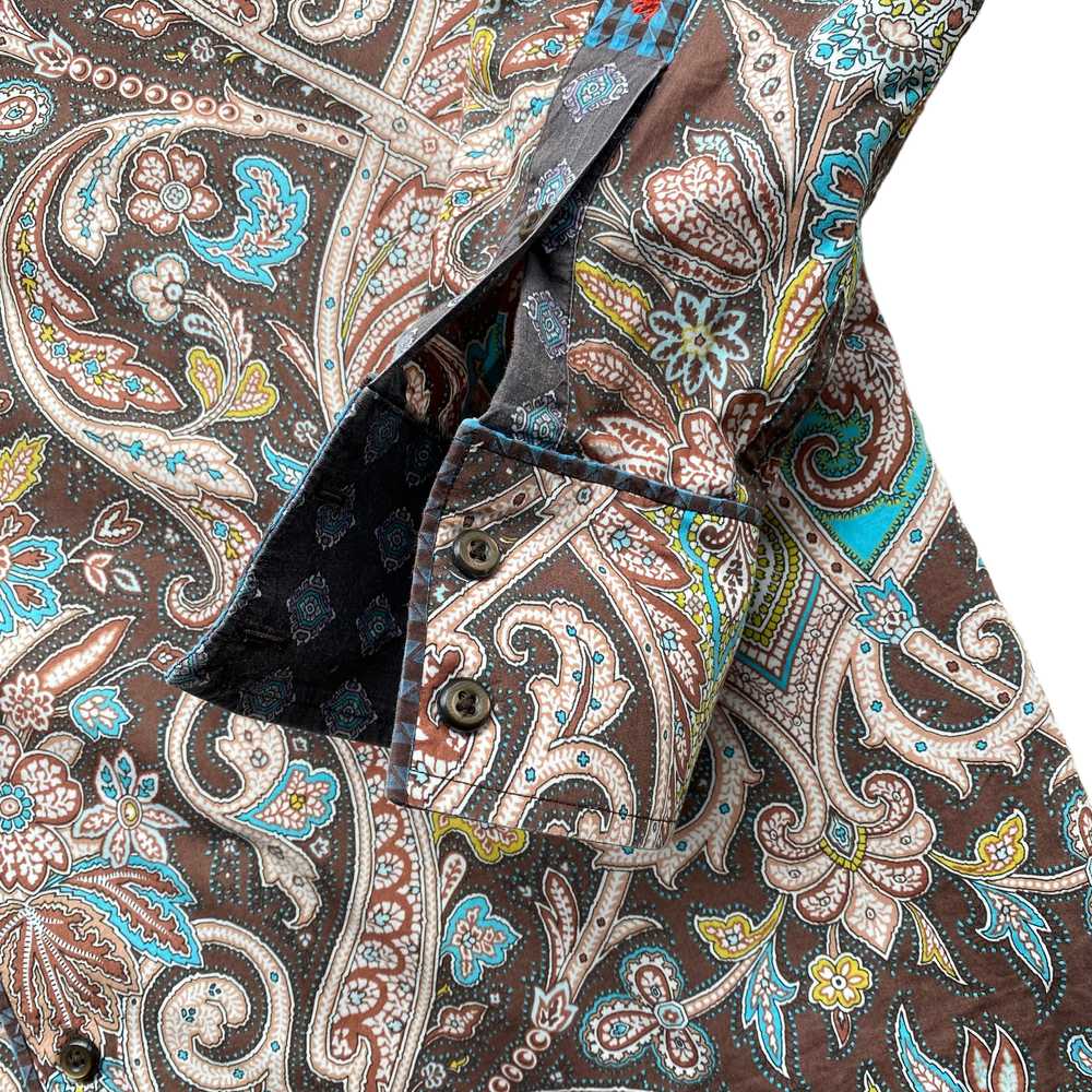 Robert graham paisley button up shirt large wise … - image 3