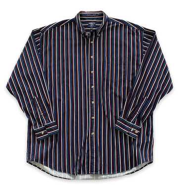 90s Striped button down shirt. XXLTall - image 1