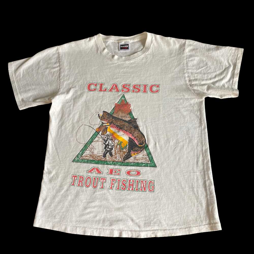 90s American Eagle Outfitters Trout Fishing T-Shi… - image 1