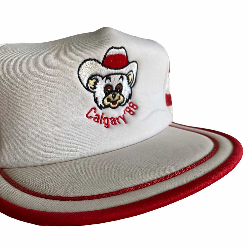 1988 Calgary Olympic 3 Stripe Trucker Hat - image 4