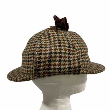 Wool tweed sherlock hat. sz7