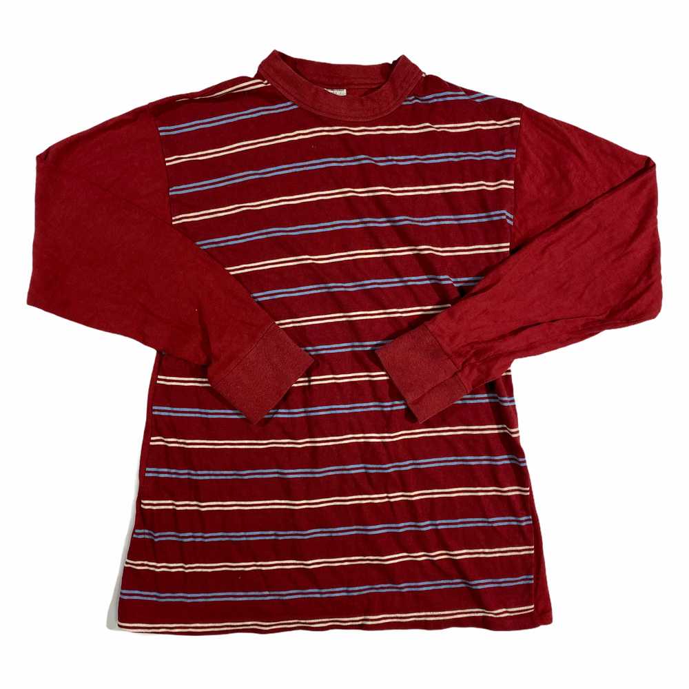 70s JC Penny striped long sleeve. boys medium? (r… - image 1