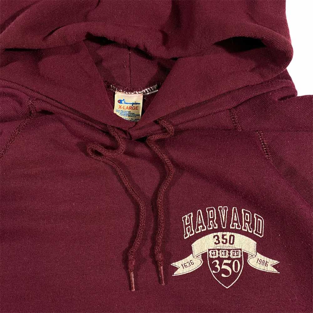 1986 Harvard champion hoodie soft 50/50 S/M - image 3