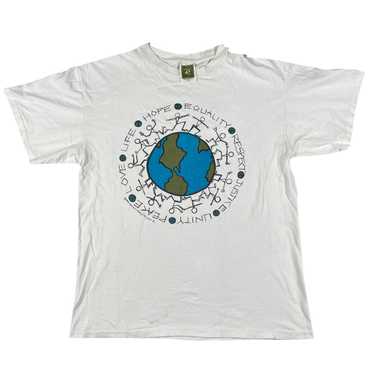 90s Justice. equality. unity. peace. earth tee. XL