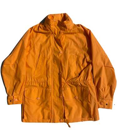 Nautical tangerine jacket. back pocket crazy. S/M