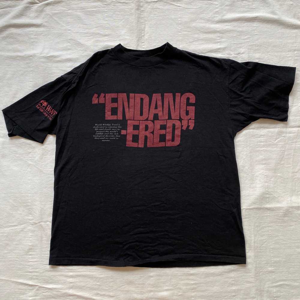 90s WWF ENDANGERED tee. large - image 1