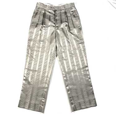 Versace print metallic pants sz36 - image 1