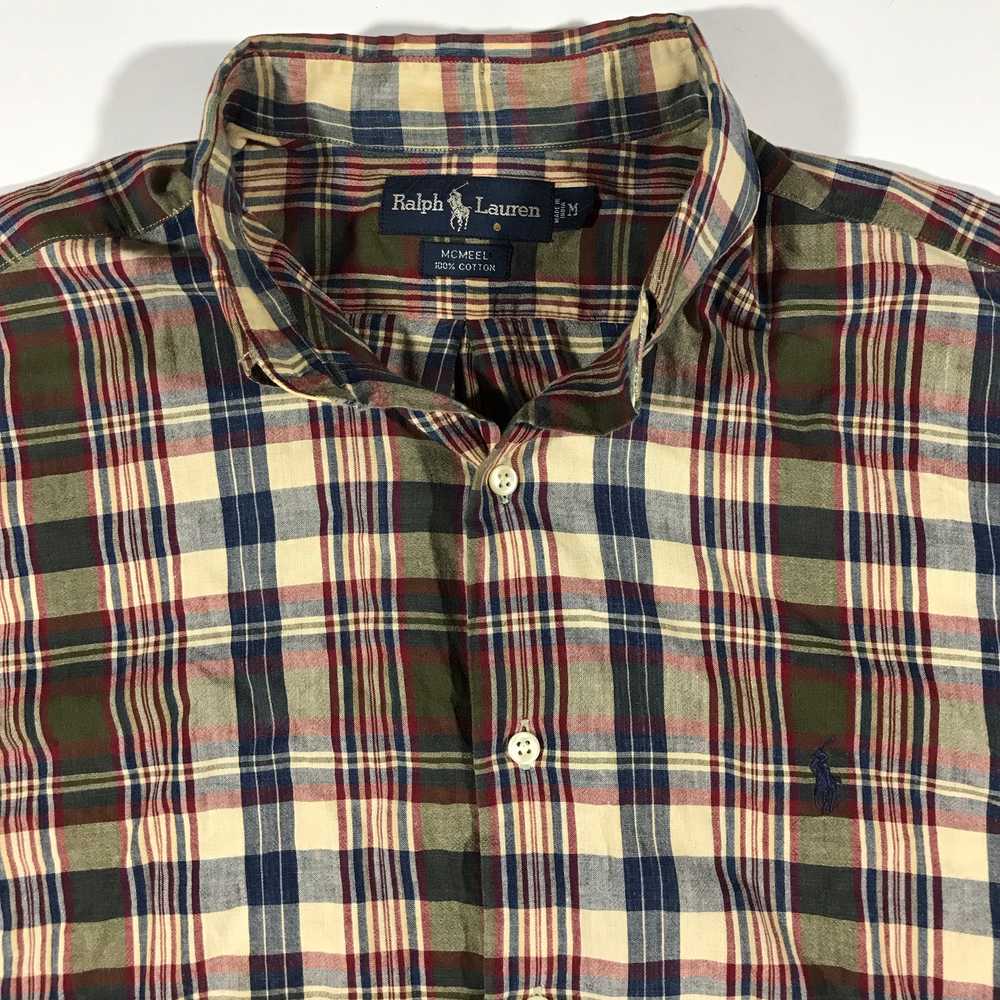 Polo ralph lauren plaid light cotton button down.… - image 2