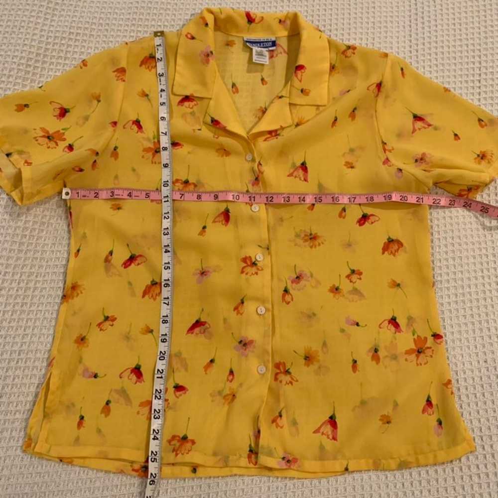 Vintage Pendleton floral blouse 10 - image 8