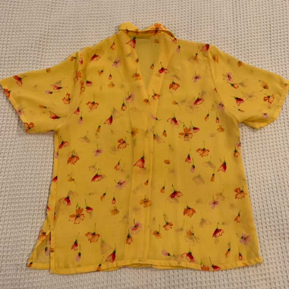 Vintage Pendleton floral blouse 10 - image 9