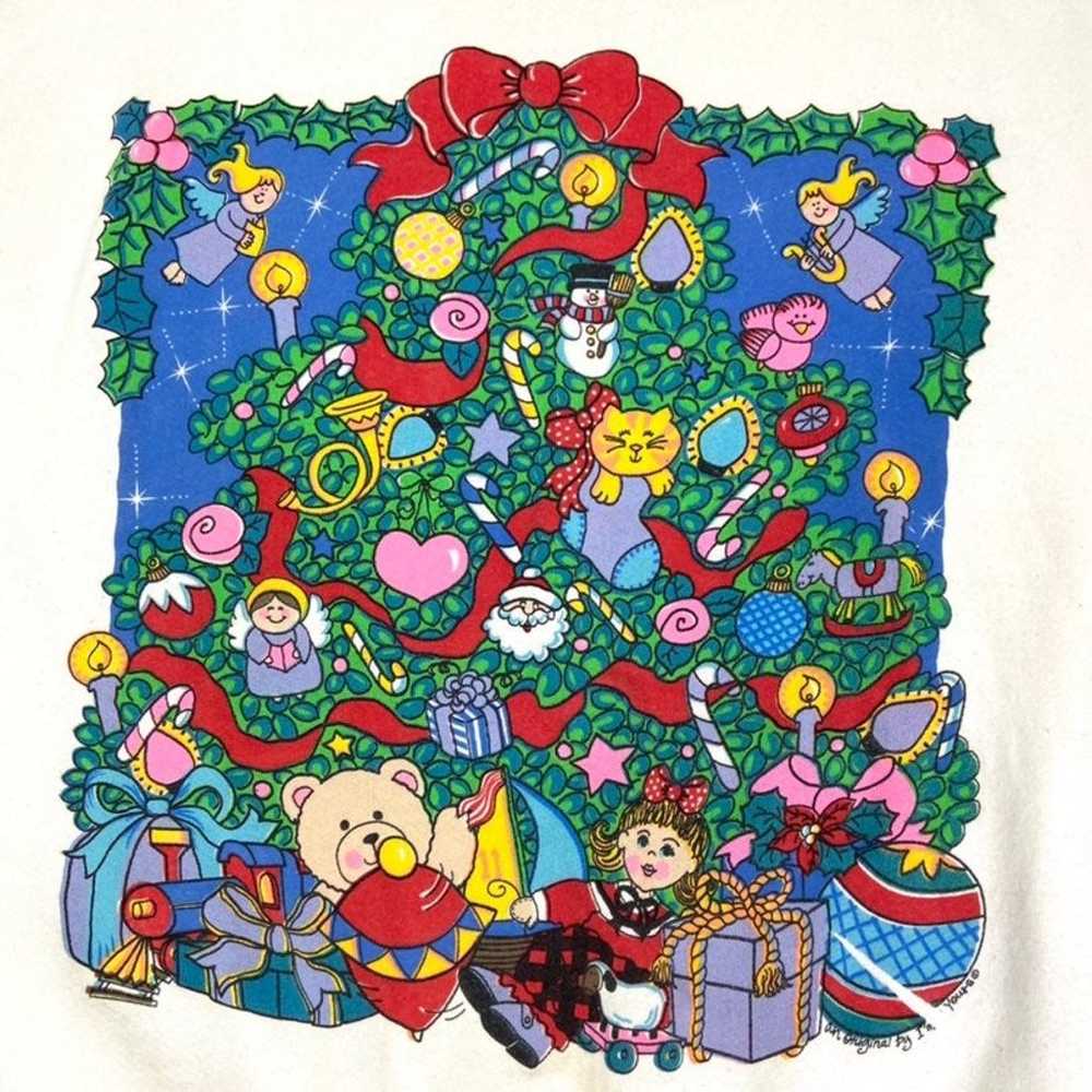 Vintage Novelty Holiday Sweatshirt - image 2