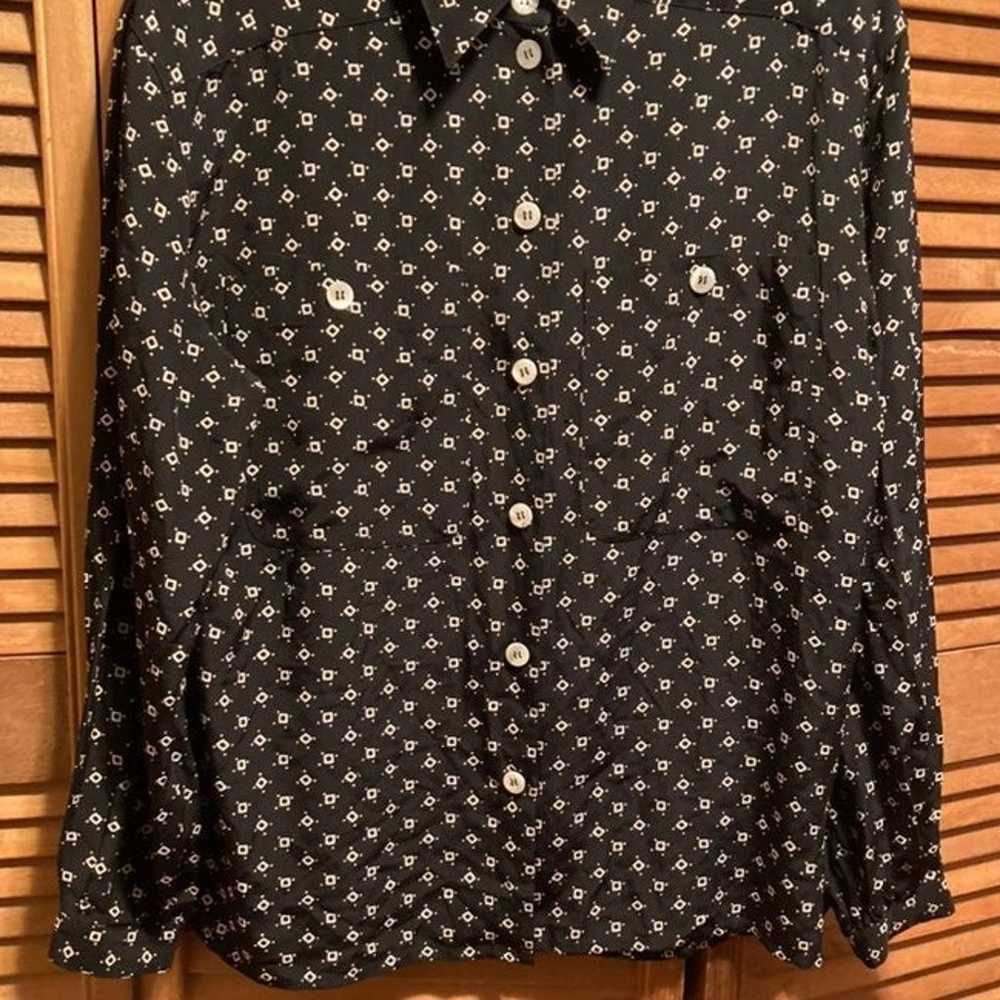 Vintage Liz Claiborne Black & White Blouse - image 6