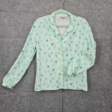 Vintage 70s Center Stage Woman Shirt Retro Seashe… - image 1