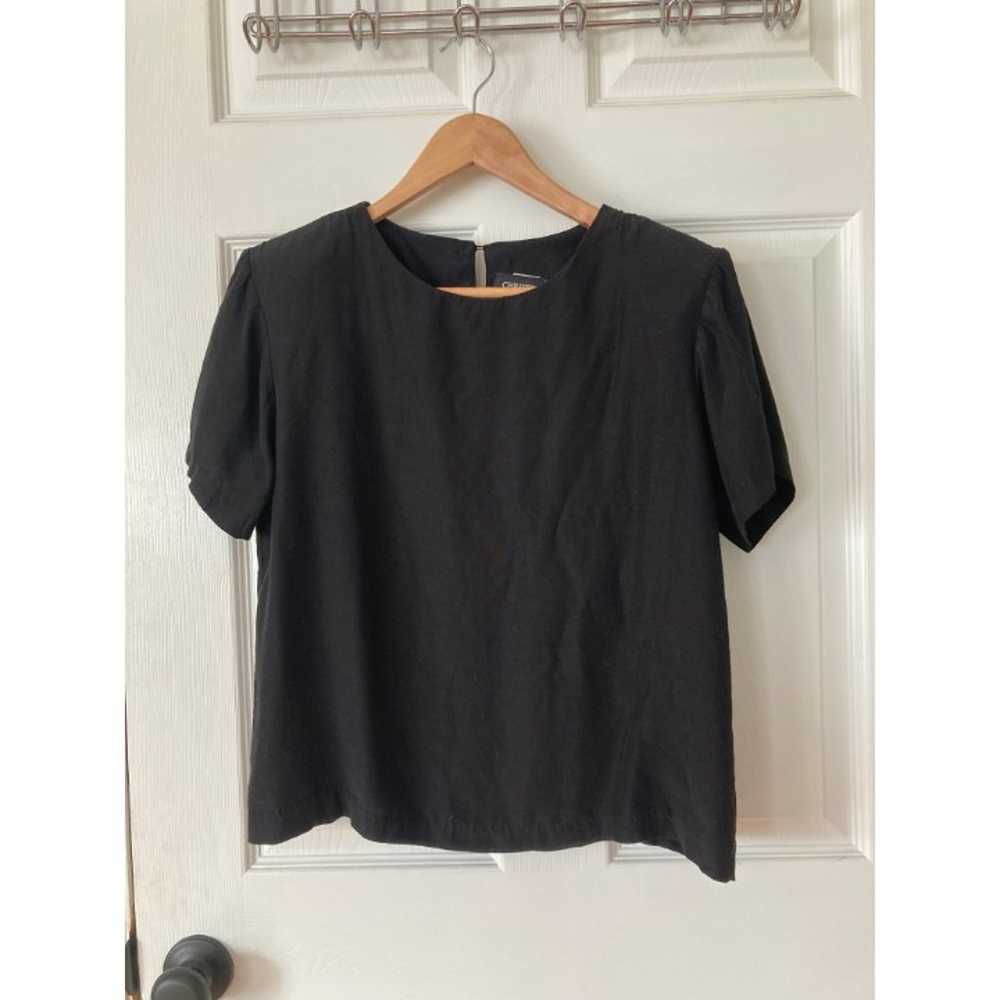 Vintage Christine David Short Sleeve Black Should… - image 1