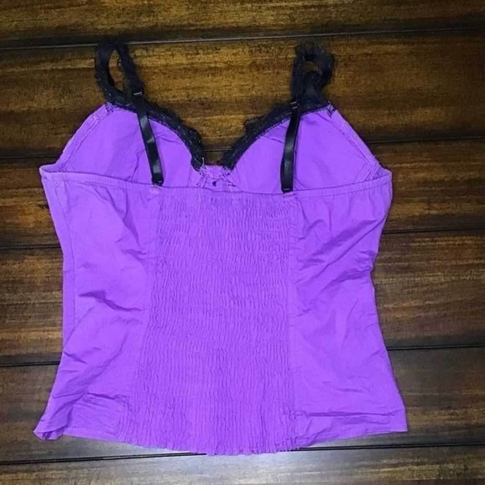 Vintage lace purple corset top - image 3