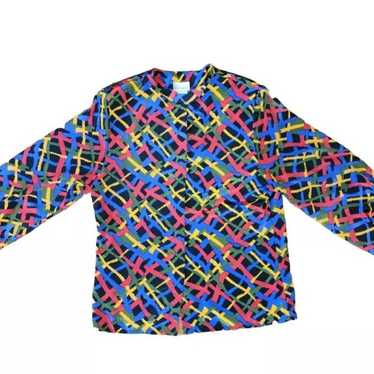 Vintage Early 90s Agenda Button Up Blouse Womens … - image 1