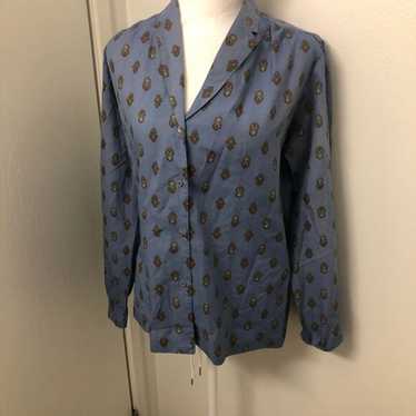 Vtg 70s Jantzen Women's Printed Collared Button D… - image 1