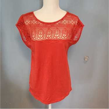 Ann Taylor Loft vintage soft paisley lace blouse - image 1