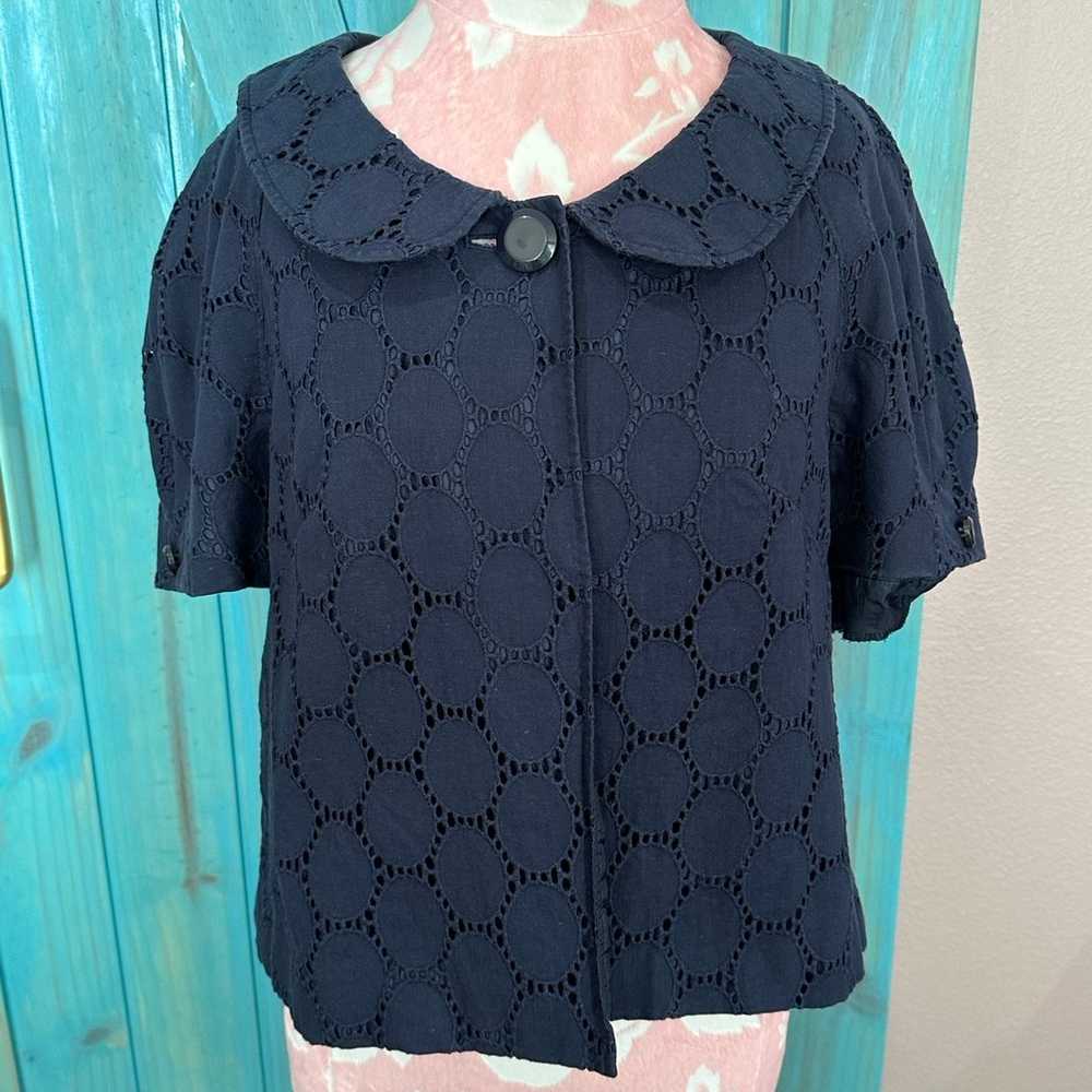 Ann Taylor Loft Vintage Women’s Navy Short Jacket… - image 2