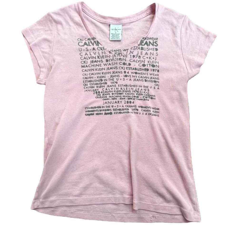 Calvin Klein Jeans Vintage Baby Pink Tee - image 2