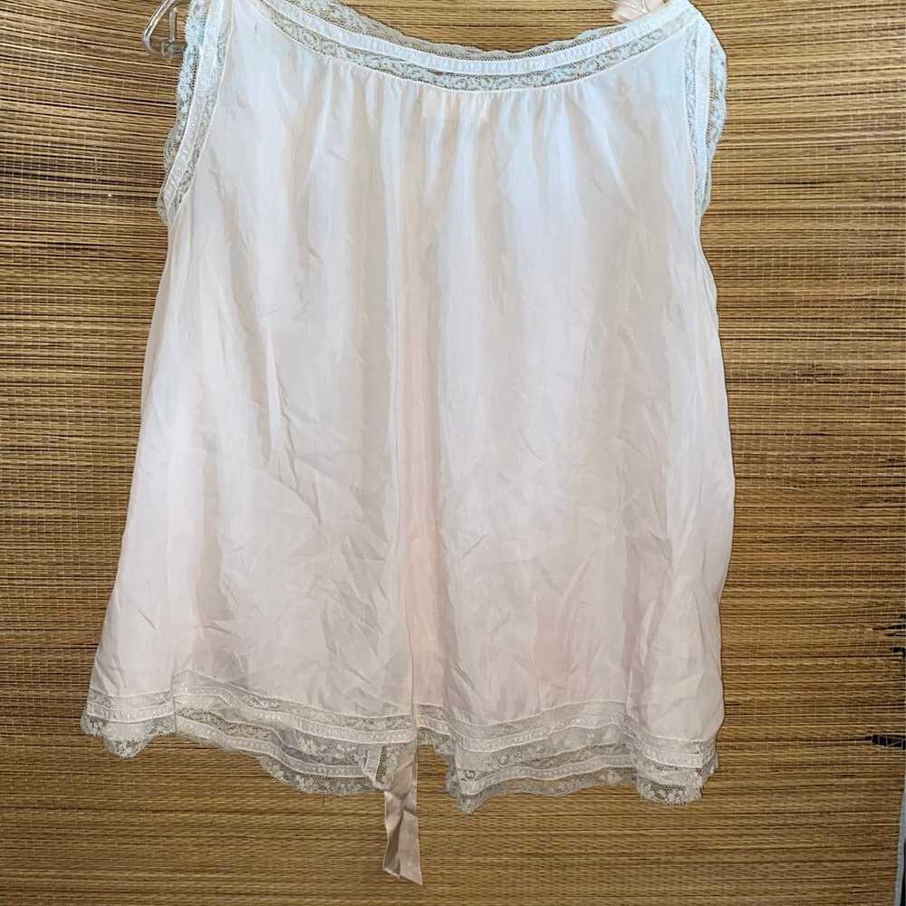 Vtg  Barbizon Pink  Lace Trim  Top - image 2