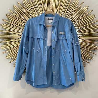 Columbia Vintage Blue Work Shirt - image 1