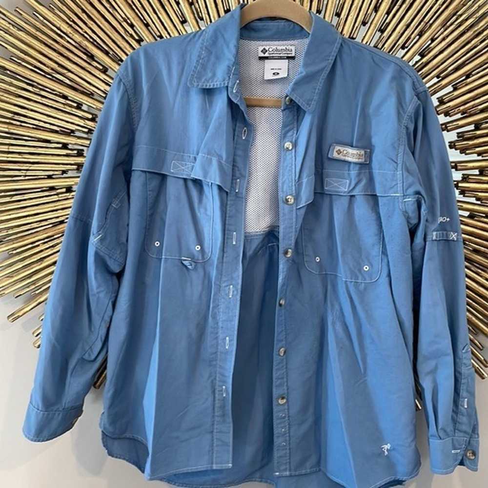 Columbia Vintage Blue Work Shirt - image 2