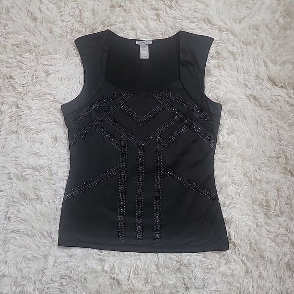 Vintage Cache Y2K Embellished Bejeweled Sleeveles… - image 1