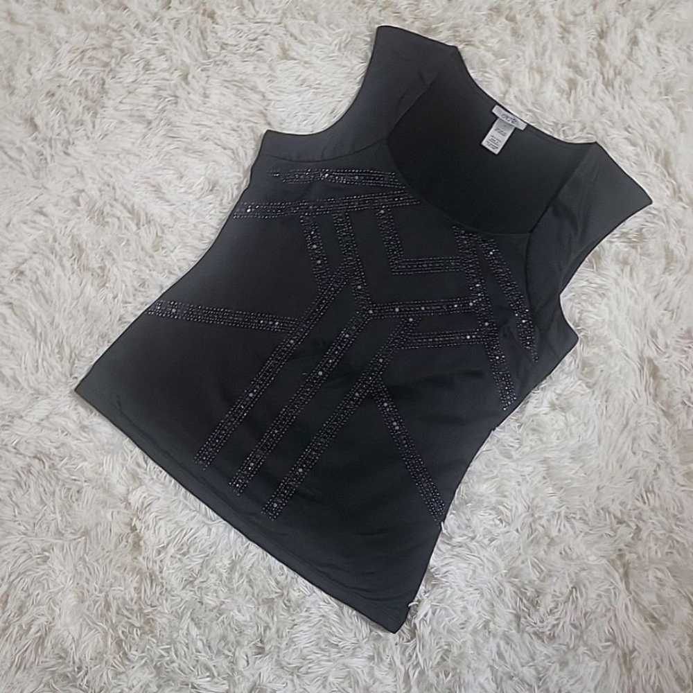 Vintage Cache Y2K Embellished Bejeweled Sleeveles… - image 2