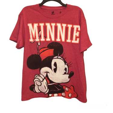 Disney Parks Hanes Minnie Mouse Vintage Shirt Red 