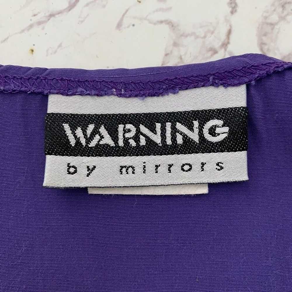 Vintage Large Top Tank Purple Warning By Mirrors … - image 3