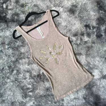 Post Vegas Distressed Jewel Tank