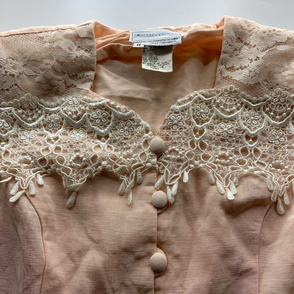 Vtg Scott McClintock lace top - image 2