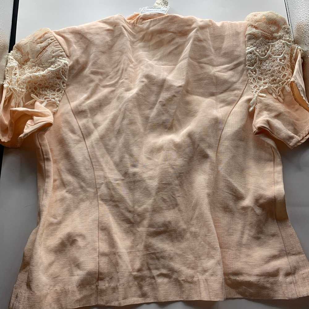 Vtg Scott McClintock lace top - image 4