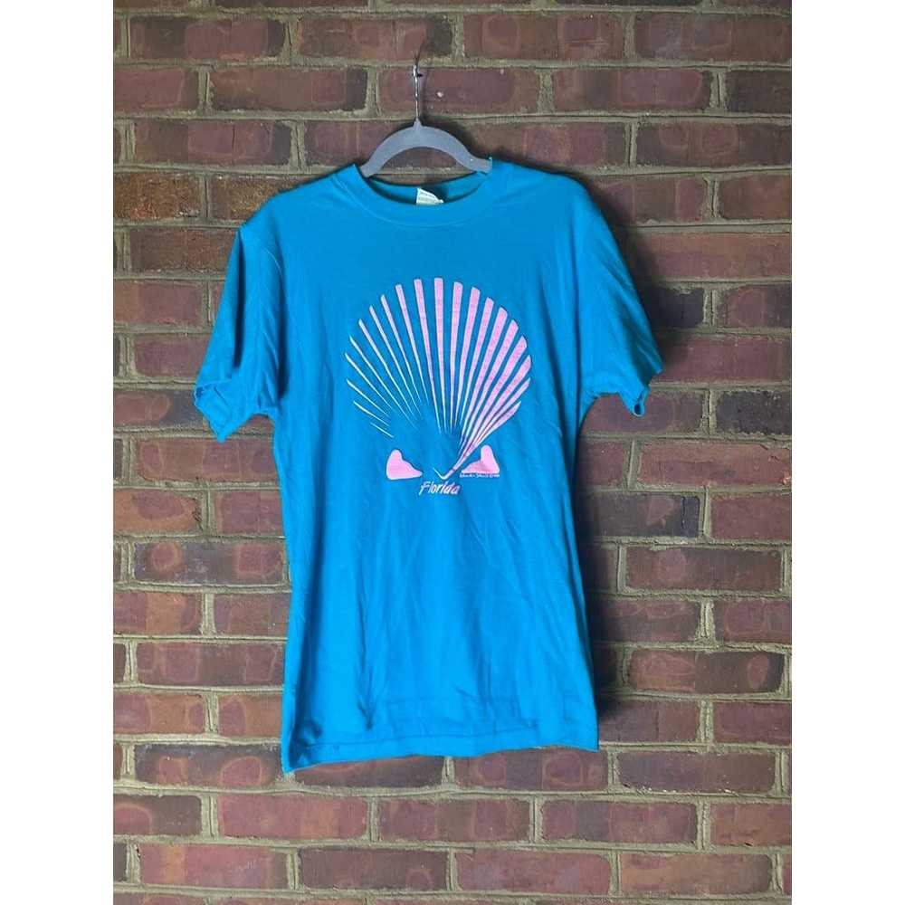 Vintage Florida Sea Shell Tshirt 80s - image 1