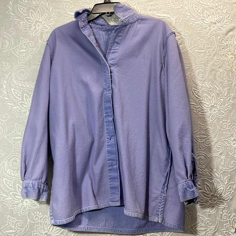 Womens Wide Whale Corduroy Button Shirt Shacket P… - image 5