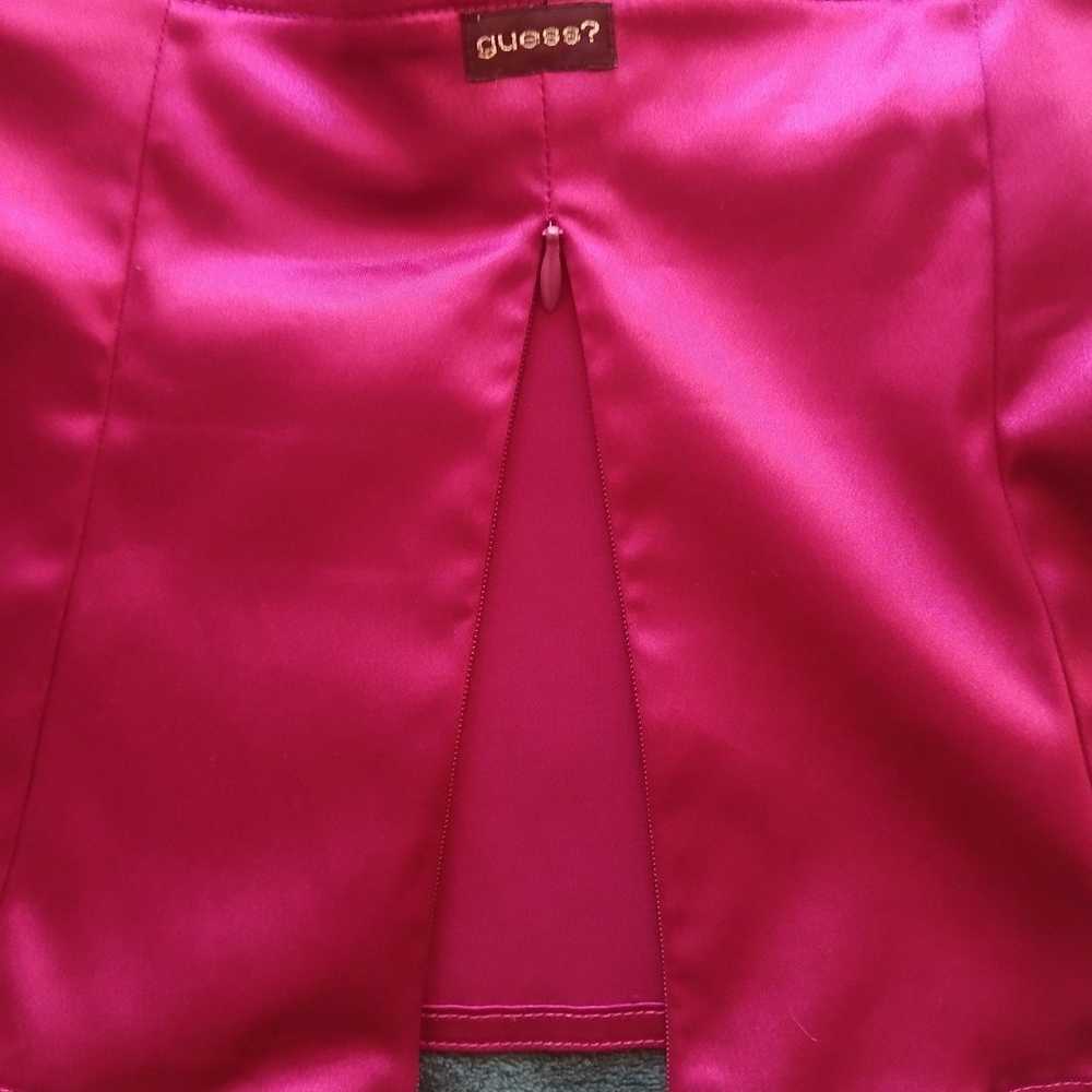 Vintage Y2K GUESS Jeans Pink Satin Halter Top - image 7