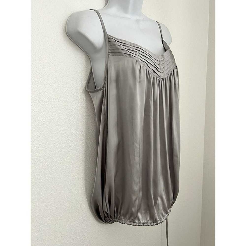 Vintage 90s Forever 21 Silver Satin Tank Sleevele… - image 2