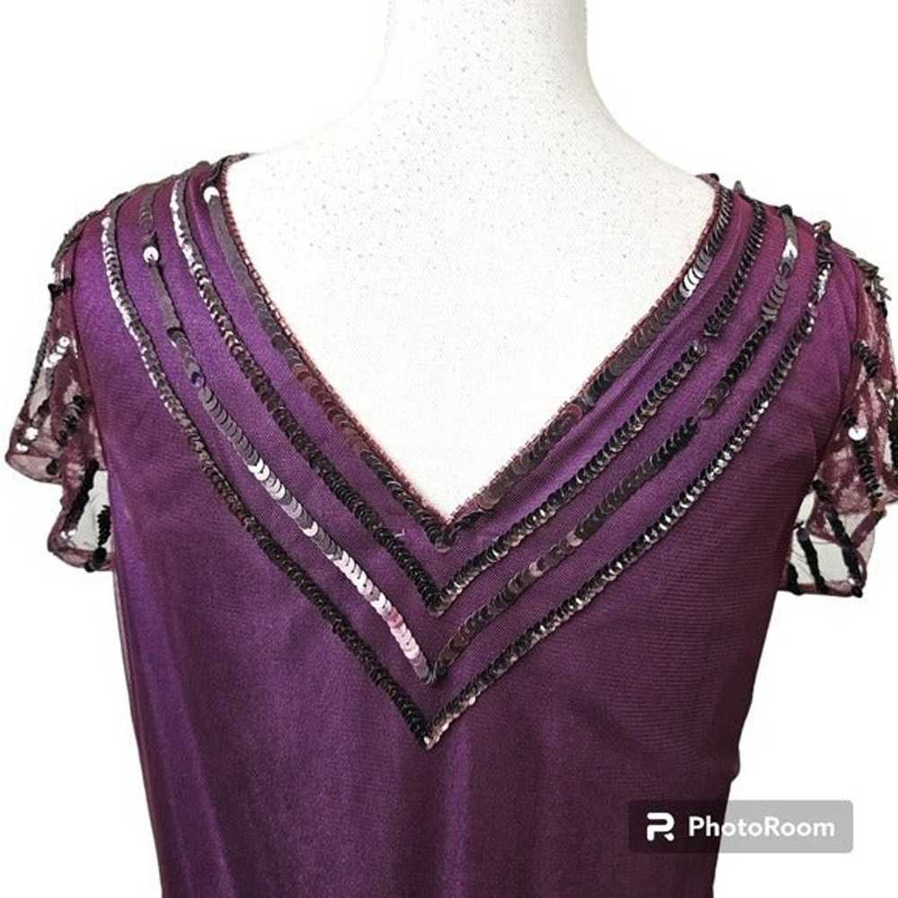 Cache Vintage Retro Purple Sequined Blouse in Med… - image 7